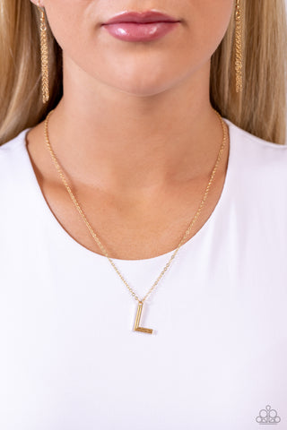 Leave Your Initials - L - Gold