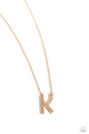 Leave Your Initials - K - Gold