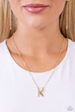 Leave Your Initials - K - Gold