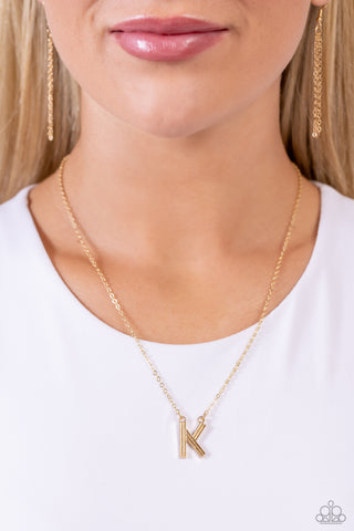 Leave Your Initials - K - Gold