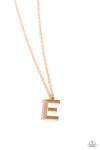 Leave Your Initials - E - Gold
