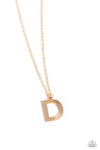 Leave Your Initials - D - Gold