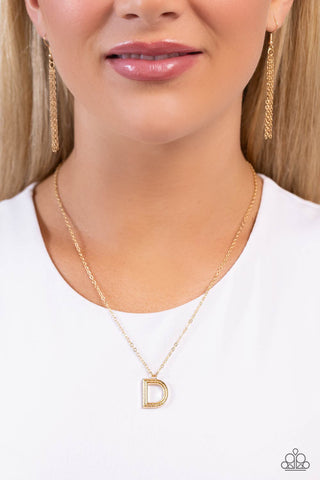 Leave Your Initials - D - Gold